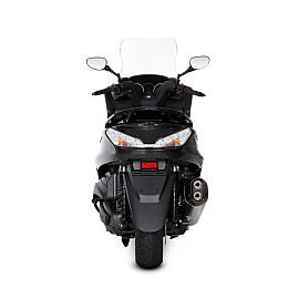 Terminale di scarico Akrapovic linea SPLIT-ON Esagonale con corpo in Titanio e fodero esterno inox, fondello in Carbonio per YAMAHA MAJESTY 400 (2007/2013) - x-Max 400 (2013-2014) - MBK EVOLIS 400 (2013-2015)