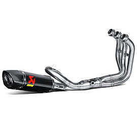 Scarico Completo Akrapovic Linea Racing (CARBONIO) collettori INOX con Terminale Esagonale in Carbonio non Omologato per YAMAHA MT09 / FZ9 (2014>) - XSR 900 (2016>)