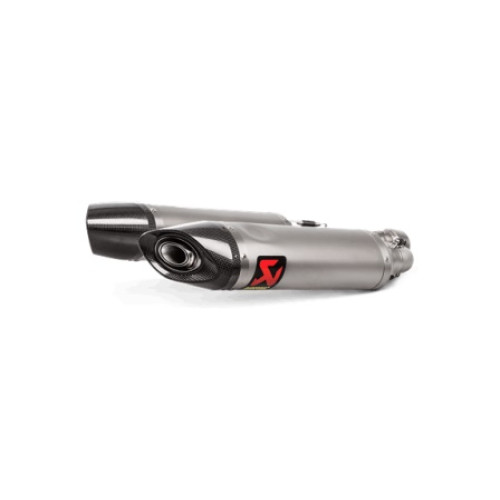 Terminali di scarico silenziatore AKRAPOVIC serie Slip-On Line (Titanio) - OMOLOGATO - per APRILIA SHIVER 900 (2017>)