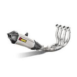 Scarico completo AKRAPOVIC Linea Racing (TITANIO) collettori in inox silenziatore in titanio non omologato per YAMAHA MT 10  (2016-2017)