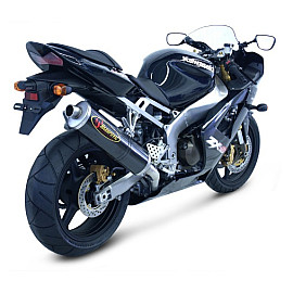 Scarico completo AKRAPOVIC Linea Racing (CARBONIO) inox Non omologato fodero in carbonio per KAWASAKI ZX-6R / 636 (2003-2004)