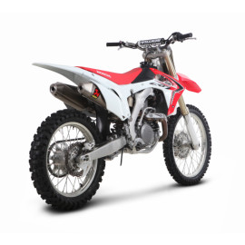Copppia Sileniatore di scarico Akrapovic SPLIT-ON fodero Titanio con DB-Killer NON Omologato HONDA CRF 450 R 112 Decibel (2013>)
