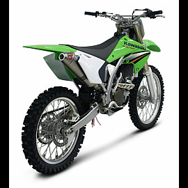 Terminale di scarico Akrapovic SPLIT-ON Ovale full Titanio con DB-Killer NON Omologato KawasakiI KX 250 F (2004/2005) FINO AD ESAURIMENTO SCORTE