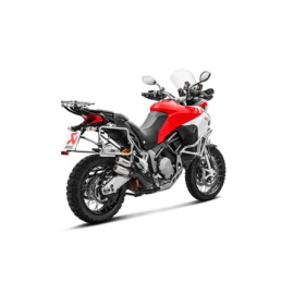 Terminale di Scarico AKRAPOVIC Linea Slip-on (Titanio/black ) - OMOLOGATO - per DUCATI MULTISTRADA 950 (2017>) - MULTISTRADA ENDURO 1200 (2017>)