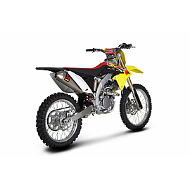 Silenziatore di scarico Akrapovic SPLIT-ON Ovale full Titanio con DB-Killer NON Omologato SUZUKI RMZ 250 112 decibel (2010/2013)