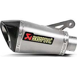 Terminale di scarico Omologato AKRAPOVIC Linea Slip on (TITANIO) fodero in titanio fondello in carbonio per BMW S 1000 RR (2010-2014)