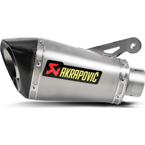 Terminale di scarico Omologato AKRAPOVIC Linea Slip on (TITANIO) fodero in titanio fondello in carbonio per BMW S 1000 RR (2010-2014)