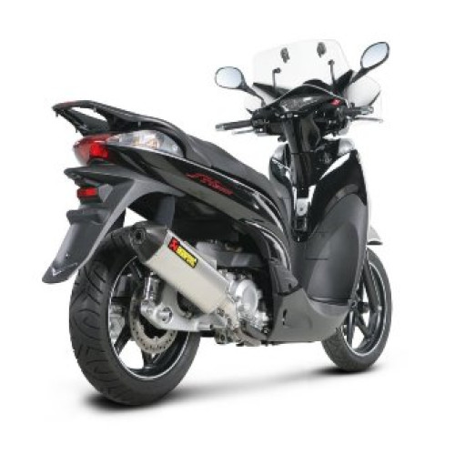 Silenziatore omologato AKRAPOVIC fodero in inox fondello in carbonio Linea Slip on (INOX) per HONDA SH 300 I (2016>)