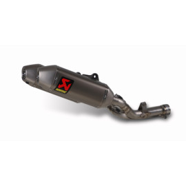 Copppia Sileniatore di scarico Akrapovic SPLIT-ON fodero Titanio con DB-Killer NON Omologato HONDA CRF 450 R 112 Decibel (2013>)
