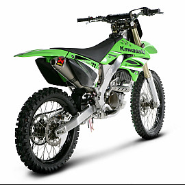 Terminale di scarico Akrapovic SPLIT-ON Ovale full Titanio con DB-Killer NON Omologato Kawasaki KX 250 F (2008)