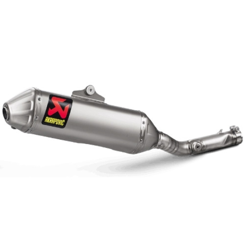 Silenziatore di scarico non omologato AKRAPOVIC Linea Slip-on (Titanio) per KAWASAKI KX 250 F (2017>)
