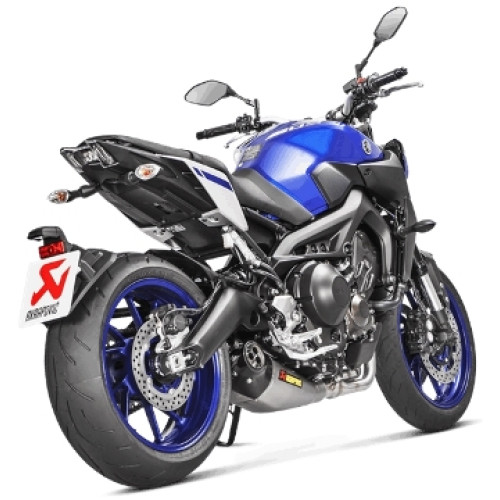 Scarico completo collettori in inox silenziatore in titanio fondello in carbonio Linea Racing (Inox Titanio) AKRAPOVIC per YAMAHA M-09 / FZ9 (2017>) - XSR 900 (2017>) - TRACER 900 (2017>) - FJ 9 (2017>)