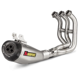 Scarico completo collettori in inox silenziatore in titanio fondello in carbonio Linea Racing (Inox Titanio) AKRAPOVIC per YAMAHA M-09 / FZ9 (2017>) - XSR 900 (2017>) - TRACER 900 (2017>) - FJ 9 (2017>)