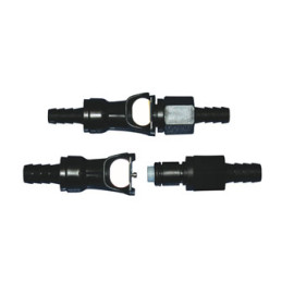 Innesto Rapido Benzina in Plastica Dritto (Diametro esterno 6.5 mm interno 4mm - Lunghezza totale 50 mm)