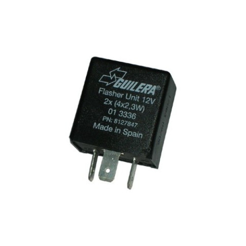 Intermittenza elettronica primo equipaggiamento 12V 2x (4x2,3W) - c.c 3 faston - c/dispositivo 4 frecce per APRILIA RS 50 (06/10) - RS 125 (06/10) - SCARABEO 125/200 (IE LIGHT (09/10) - RX 125 (08/10) - SX 125 (08/10)