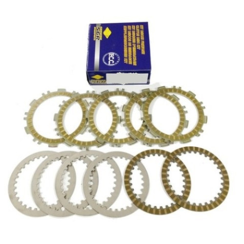 KIT DISCHI FRIZIONE GUARNITI + ACCIAIO PRIMO EQUIPAGGIAMENTO per HONDA  XL R (ND03) 350 (1984-1985)