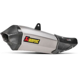 Silenziatore omologato fodero titanio fondello in carbonio AKRAPOVIC Linea Slip on (TITANIO)  per YAMAHA YZF R1 (2015-2017)