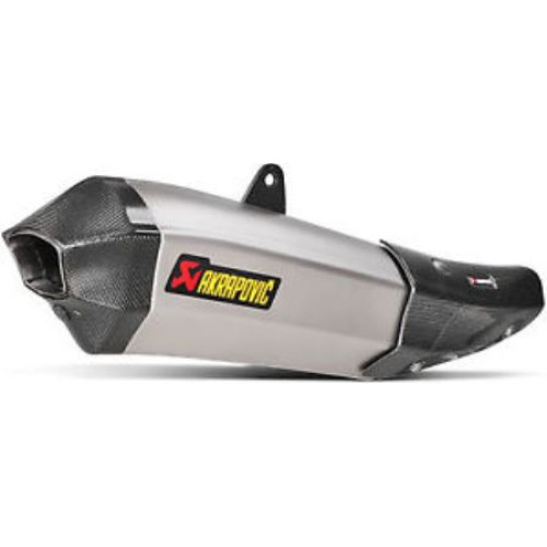 Silenziatore omologato fodero titanio fondello in carbonio AKRAPOVIC Linea Slip on (TITANIO)  per YAMAHA YZF R1 (2015-2017)