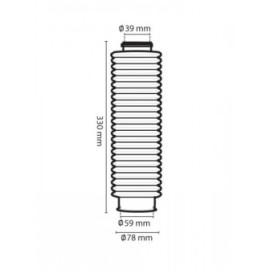 SOFFIETTI PER FORCELLE A 24 DENTI  - DIAMETRO ø 39mm - ø 59mm - ALTEZZA 330mm - NERO