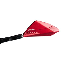 SPECCHI IN ALLUMINIO (filetto 2xM10x1,25 Right + 1xM10x1,25 Left) - COLORI NERO, ROSSO O BIANCO - (a coppia)