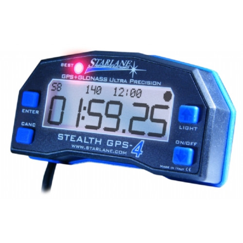 CRONOMETRO GPS-4 LITE A DOPPIA COSTELLAZIONE GPS+GLONASS con INTERTEMPI TEMPO IDEALE - VELOCITA' GPS - CONTAORE - SCARICO TEMPI E VELOCITA' MASSIME su CHIAVETTA USB