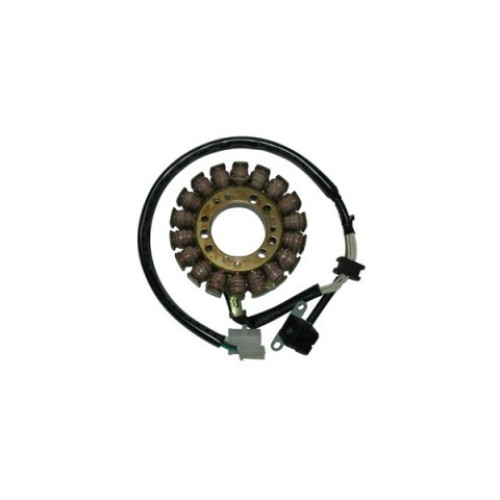 Statore trifase completo 18 poli - c/pick-up a 2 cavi - diametro est. 104 mm - int. 42 mm MOTORE YAMAHA 250 4T - per MBK SKYLINER 250 - YAMAHA MAJESTY 250 (00/06) APRILIA LEONARDO 250/ST (02/04) LEONARDO 300