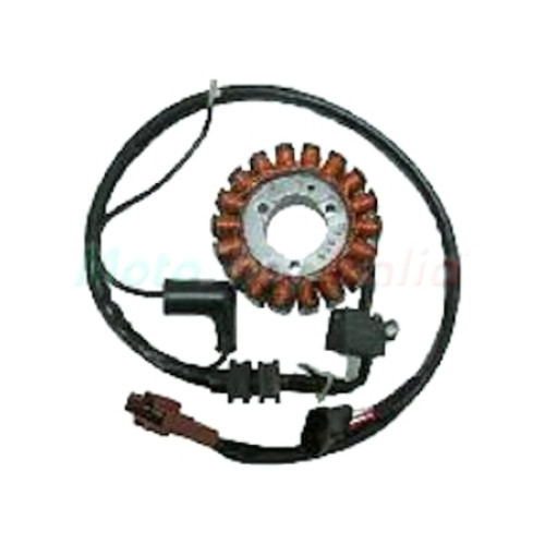 Statore 18 poli - trifase - c/pick-up a 2 cavi - c/connettore marrone per PIAGGIO 125 MP3 TOURING ie (FINO AL 31/08/2011)