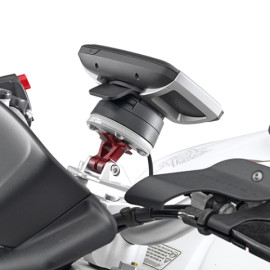 Supporto universale in alluminio anodizzato, per il fissaggio dei navigatori Tom Tom Rider 40 e Tom Tom Rider 400 su S901A smart mount