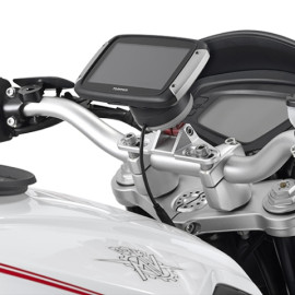 Supporto universale in alluminio anodizzato, per il fissaggio dei navigatori Tom Tom Rider 40 e Tom Tom Rider 400 su S901A smart mount