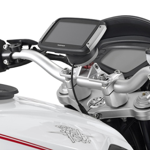 Supporto universale in alluminio anodizzato, per il fissaggio dei navigatori Tom Tom Rider 40 e Tom Tom Rider 400 su S901A smart mount