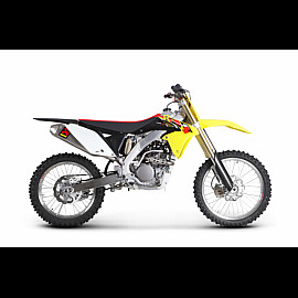Silenziatore di scarico Akrapovic SPLIT-ON Ovale full Titanio con DB-Killer NON Omologato SUZUKI RMZ 250 112 decibel (2010/2013)