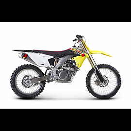 Terminale di scarico Akrapovic SPLIT-ON Ovale fodero Titanio NON Omologato 112 DB SUZUKI RMZ 450 112 decibel (2008/2016)