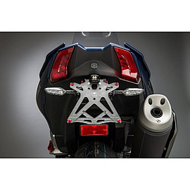 Porta Targa Regolabile LIGHTECH completo di Luce Targa e Catadiottro per YAMAHA T-MAX 530 (2017>)