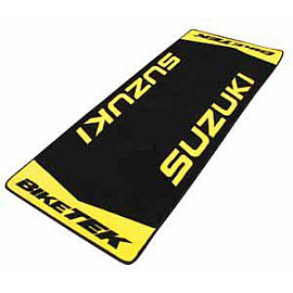 Tappetino da Garage per Moto in fibra di nylon antiscivolo con grafica SUZUKI GIALLO Serie 2