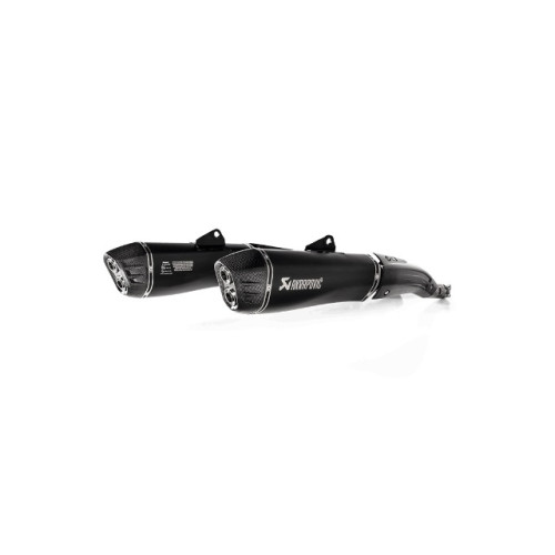 Terminale di scarico AKRAPOVIC Linea SLIP ON (TITANIO) BLACK per BMW K 1600 B / Grand America (2019>)