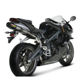 Scarico completo in titanio fodero titanio fondello carbonio Non omologato Akrapovic per TRIUMPH DAYTONA 675/675 R (2013-2014)