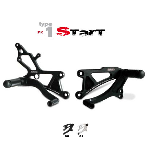 Pedane arretrate in Ergal Valter Moto modello START Tipo 1 Fisse Cambio Rovesciato HONDA CBR 600 RR (2003/2004)