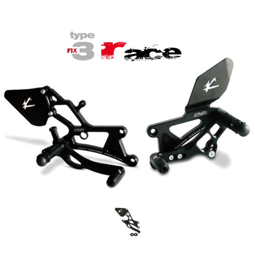 Pedane arretrate in Ergal Valter Moto modello RACE Tipo 3 Fisse HONDA CBR 1000 RR (2008/2011)
