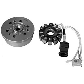 Volano completo 12 poli - trifase - MOTORE PIAGGIO LEADER 200 4T (LIQUIDO) per GILERA RUNNER VXR/ST 4T (02/13) - PIAGGIO 200 VESPA GT GRANTURISMO (03/09) - 200 CARNABY (07/10) - BEVERLY (01/03) - 200 X8 (04/06) - 200 X9 EVOLUTION (02/04)
