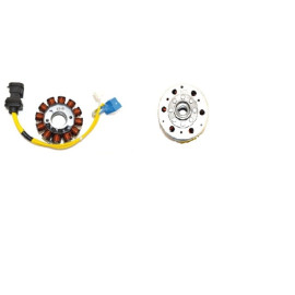 Volano completo Kokusan 150W - 12 poli trifase diametro 101,8 - cono 19 MOTORE PIAGGIO LEADER 125 4T (2v-ARIA/4V-ACQUA) 150/200 (2V-ARIA) per APRILIA MOJITO 125/150/EU3 (03/09) ATLANTIC 125/EU3 SCARABEO 125/GT EU3 (03/07)
