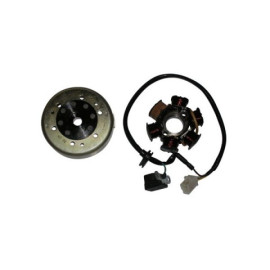 Volano Kokusan completo 6 poli - 90W - rotazione dx - diam. 103,6 cono 15,8 per PEUGEOT 50 LUDIX ONE/2 (04/10) - 50 LUDIX TRAND/SNAKE (04/10) - 50 LUDIX SP BLASTER (05/09) - 50 LUDIX 14 CLASSIC/ELEGANT/2 (04/10)
