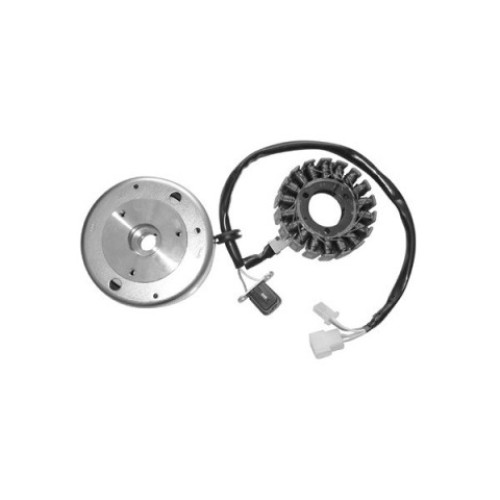 Volano completo kokusan 18 poli trifase diametro 118 200W - c/pick-up a 2 cavi - statore diametro est. 92,9 - int. 35,3 rotore diametro est. 117,8 cono 19,7 per SUZUKI AN 125/150 4T (96>)