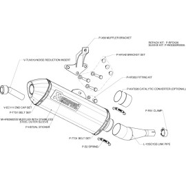 Silenziatore Omologato Akrapovic fodero inox fondello carbonio Optional per YAMAHA X-MAX 250 / X-CITY 250 (2007/2013)