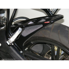 PARAFANGO POSTERIORE colore CARBON LOOK-GOLD MESH per YAMAHA YZF-R125 (08-14)