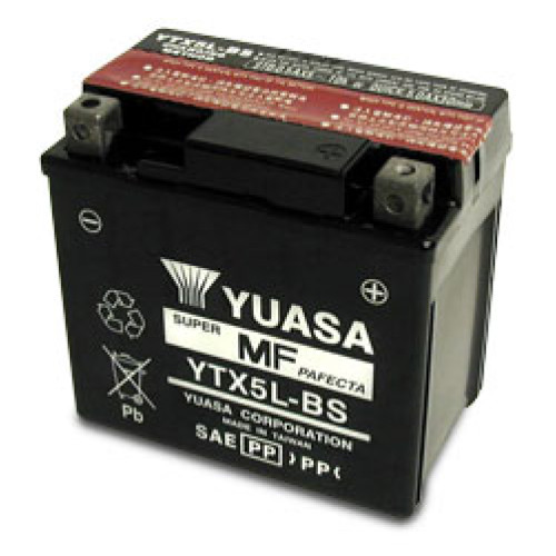 Batteria Yuasa YTX5L-B Ah 5 DIMENSIONI 121x61x131