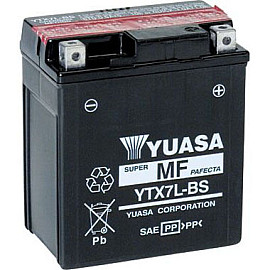Batteria Yuasa YTX7L-BS Ah 6 DIMENSIONI 114 x 71 x 131