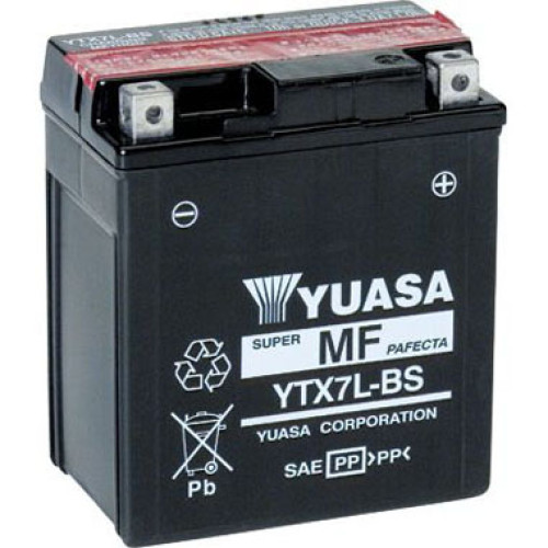 Batteria Yuasa YTX7L-BS Ah 6 DIMENSIONI 114 x 71 x 131