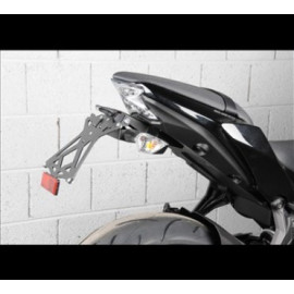 Porta Targa Regolabile LIGHTECH completo di Luce Targa e Catadiottro per KAWASAKI Z 650 (2017)